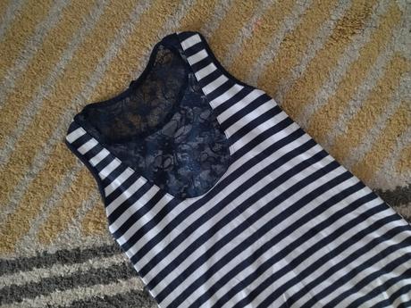 Pásikavé predĺžené tričko 152/158, 152