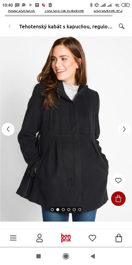 Tehotenský kabat, bonprix,36