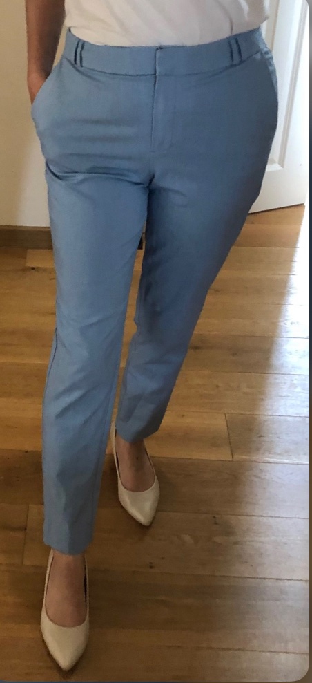 Bledomodré elegantné nohavice c&a, xs/s, c&a,s