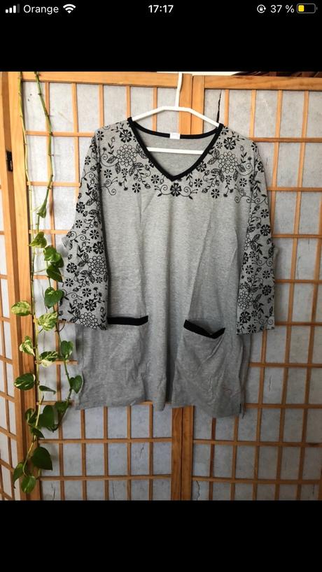 Sivý svetrík/ sivé tričko, h&m,5xl