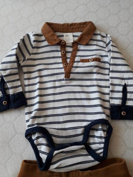 Podsite nohavice + body, h&m,68