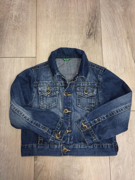 Rifľová bunda dievčenská benetton veľ.xs, 4-5y, benetton,110