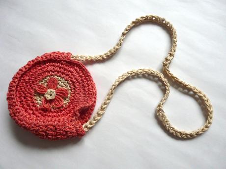 Detská háčkovaná kabelka, 