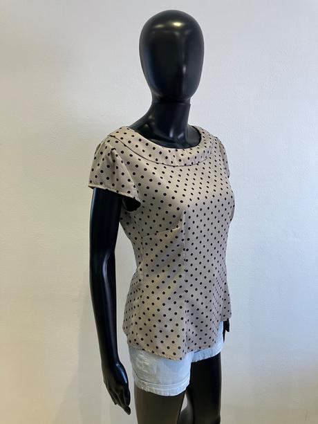 Dámska blúzka s golierom bodkovaná h&m (38), h&m,m