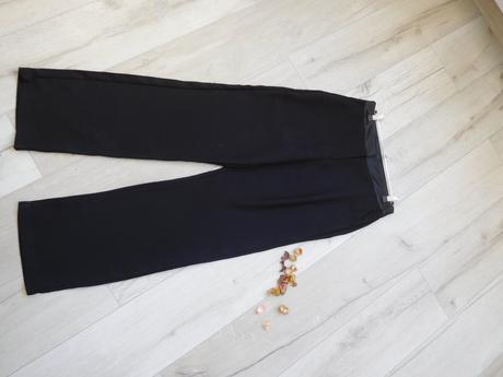 Elegantné nohavice so saténovým pásom, 36v,, 36