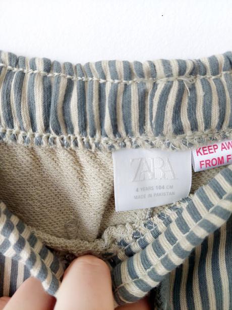 Pásikavé šortky zara 104, zara,104