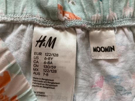 Moomin pyžamové nohavice letné, h&m,116