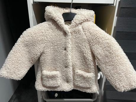 Zimny kabat teddy, mango,104