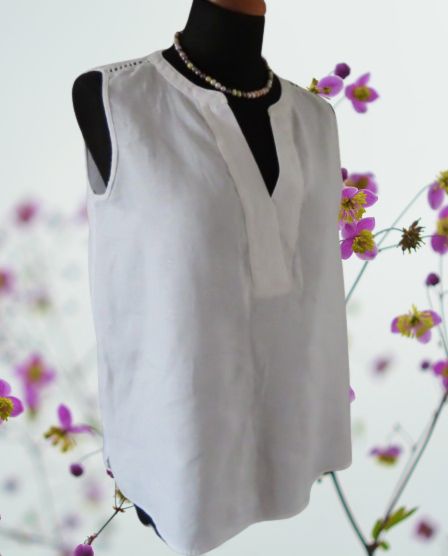 Biela ľanová blúzka, top gerry weber, veľ. l, gerry weber,l