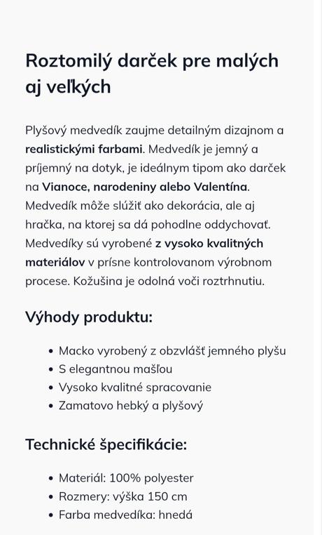 Veľký plyšák medveď macko mašľa, 