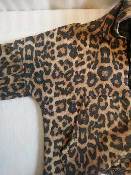 Crop tigrovaná mikina klokanka, favori, l, l