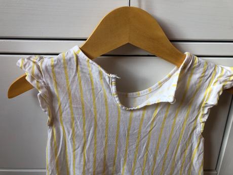 Bavlnené pásikavé bielo - žlté šaty, h&m, 98, h&m,98