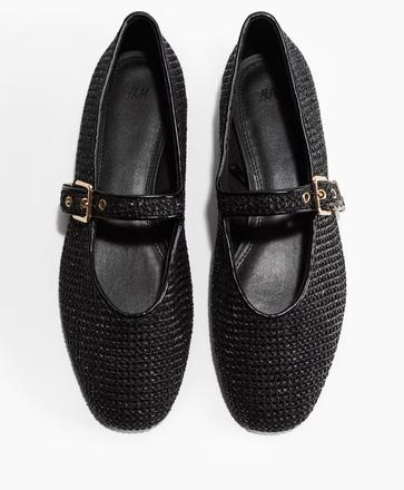 Slamené balerínky, h&m,38