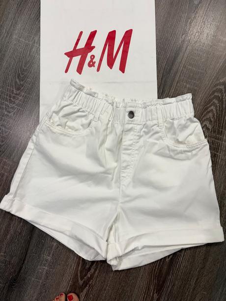 H&m riflove biele kratasy s, h&m,s