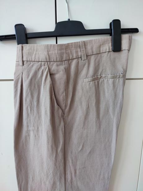Široké ľanové nohavice 38/40, h&m,38