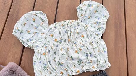 Nariasený kvetinový top zara 152, zara,152