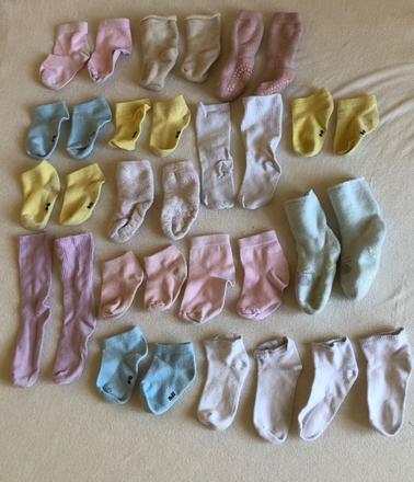 49 párov bavlnených ponožiek, f&f, h&m, 19 - 25, 19