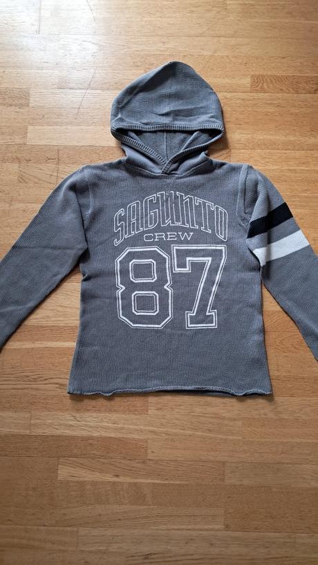 Pletený s kapucňou, h&m,140