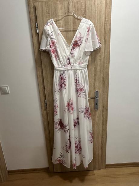 Spoločenské kvetované šaty l/xl, 44