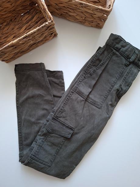 5eur nohavice cargo rifle s elastanom xs/34, h&m,s / xs