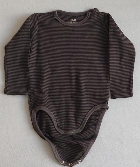 Body čierne pásikové h&m 80, h&m,80