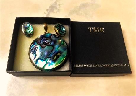 Starožitná súprava náušnice + medajlón, 