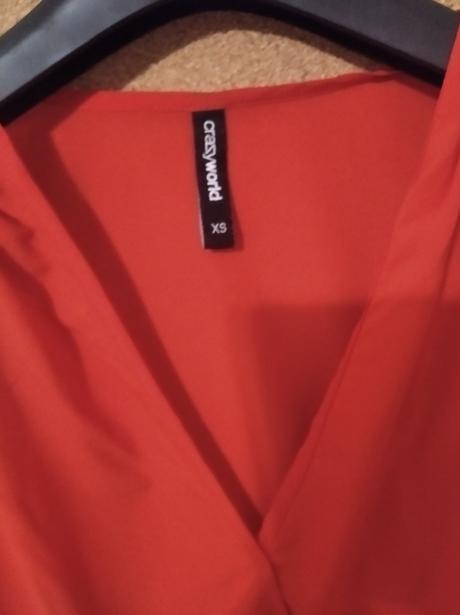 Červený - jahodový top, xs