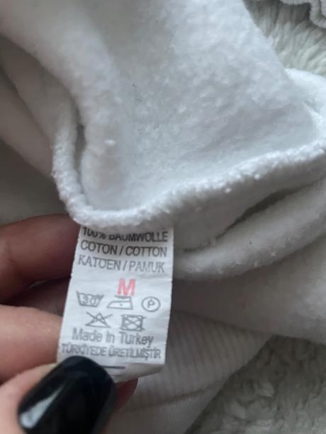 Biela mikina s rolakom, m