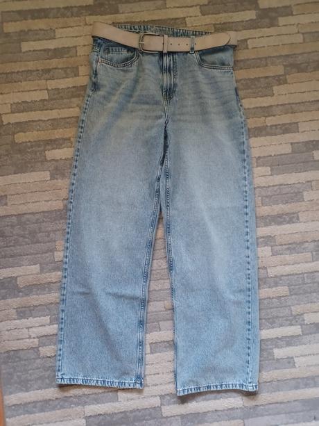 Široké, voľné rifle 42 / xl -top stav, takko,42