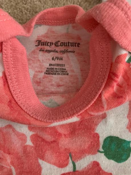 Detské body s krátkym rukávom juicy couture 4ks, juicy couture,74