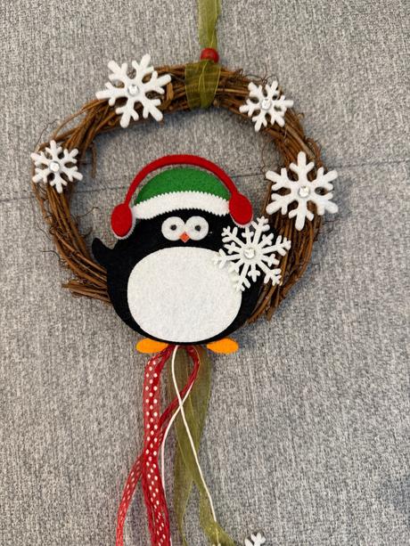 Vianočná dekorácia na dvere, 