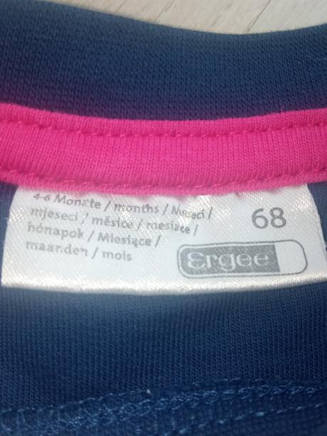 Dievčenské tmavomodré šaty s nápisom (68), ergee,68