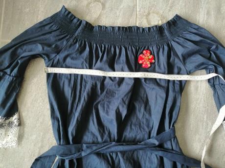 Romantické tmavomodré šaty lilarose s čipkou, v40, 40