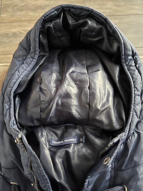 Tmavo- modra chlapcenska zimna bunda, 146