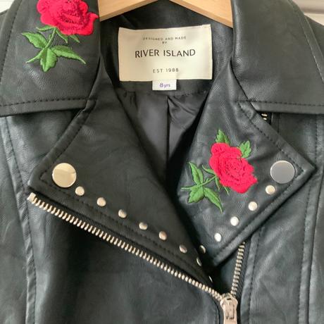 Koženková bunda river island č. 128, 8 rokov, river island,128