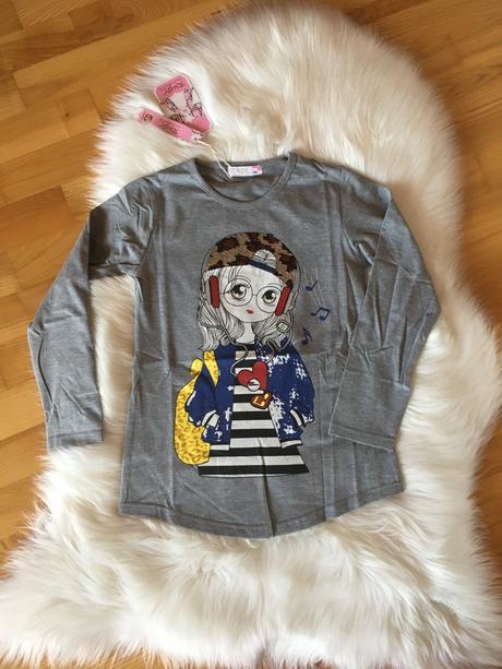 Dievčenské tričko s dlhým rukávom - viac veľkostí., kugo,146