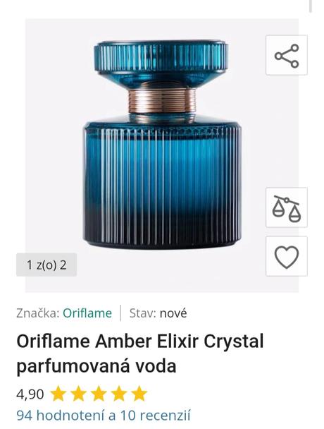 Oriflame amber elixir crystal parfumovaná, 
