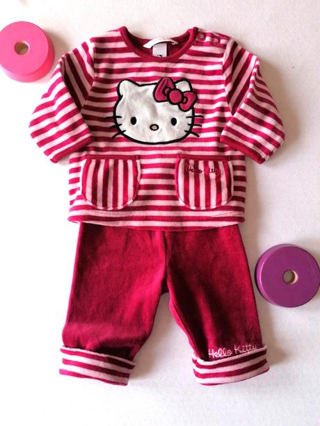 Hello kitty zamatová súprava, h&m,62