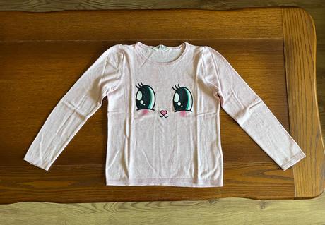 Pulóver s veľkými očami 122/128, h&m,122