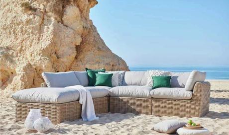 Záhradná sedacia súprava lounge umelý ratan, 