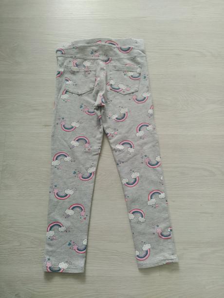 Sivé teplejšie legíny vel.5-6 rokov, h&m,116