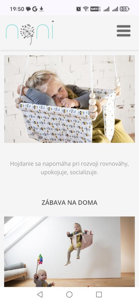 Bavlnená hojdačka noni,