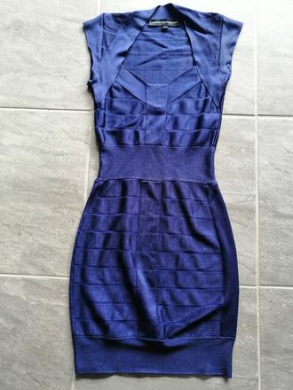 Modré šaty frenchconnection, v34-36, 36