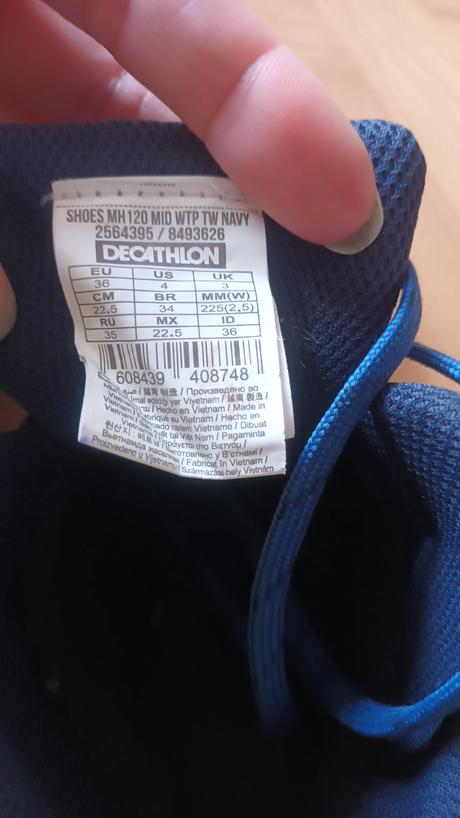 Turistické topánky, 36