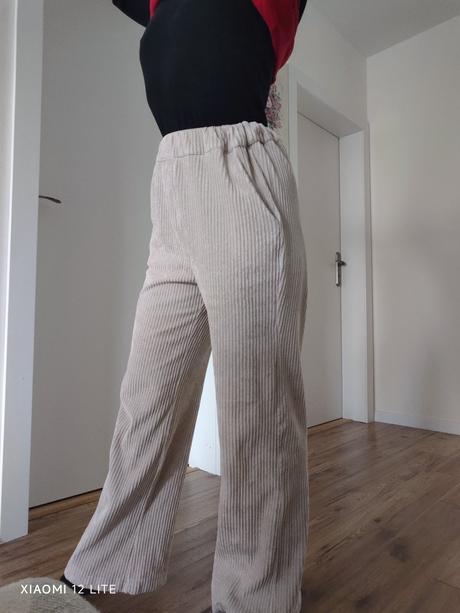 Menčestrové nohavice pohodlné, m