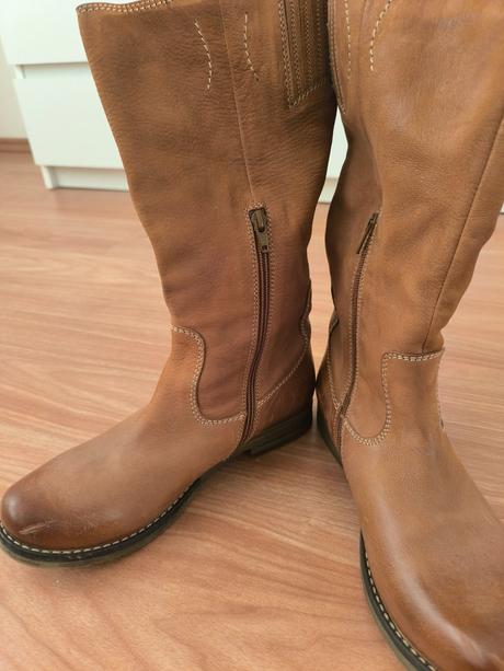 Čižmy kožené, lasocki,40