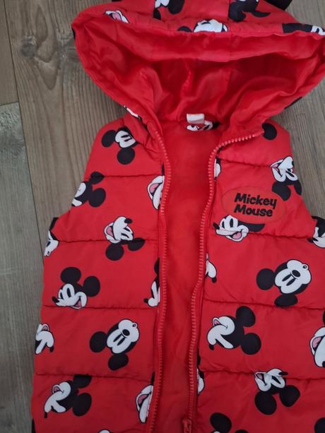 Červená vesta mickey mouse unisex, pepco,80