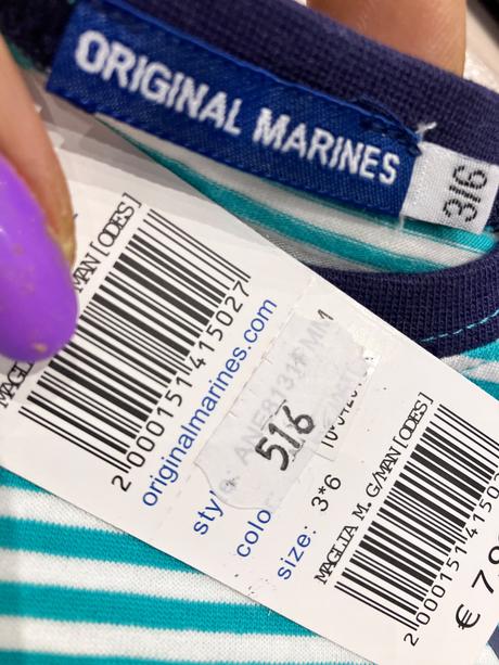 Chlapčenské pásikavé tielko  (3-6 mes.), original marines,62 / 68