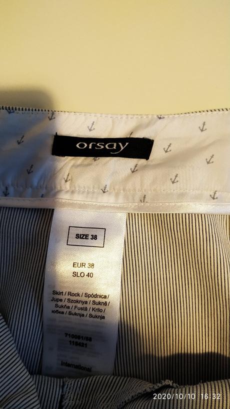 Sukňa námornícka púzdrova, orsay,38