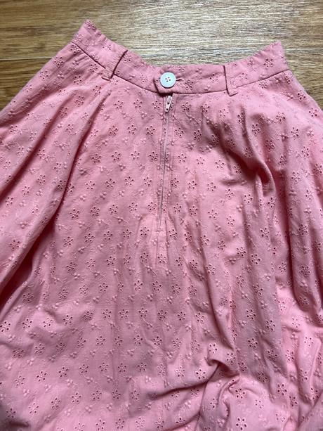 Hearts and found ružová madeirová midi sukňa, xs